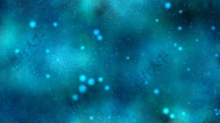 梦幻唯美蓝色光斑粒子动态视频素材