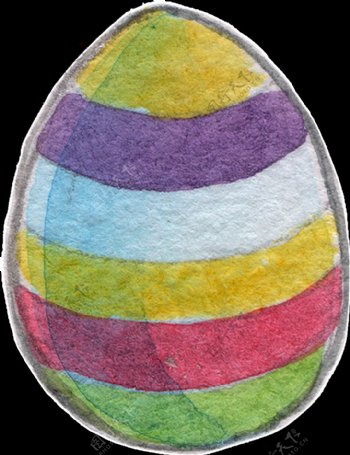 手绘彩蛋透明装饰图案