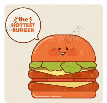 卡通形象汉堡包
