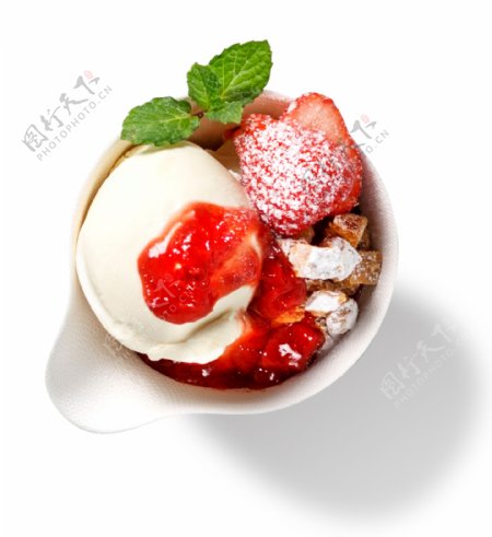 一碗草莓冰激凌