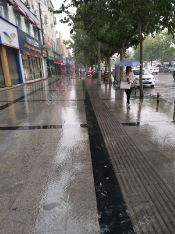 下雨天的街道