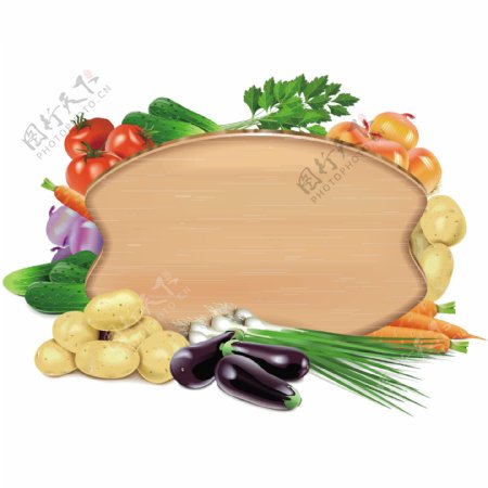 蔬菜手绘彩色卡通矢量素材