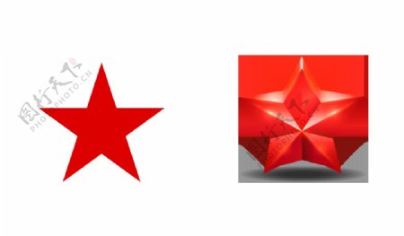 红色红星免抠png透明图层素材