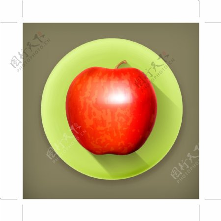 彩色卡通苹果图标素材