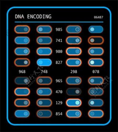 医疗主题HUD窗口元素DNA编码