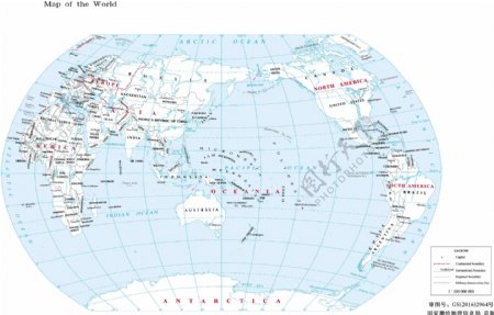 世界地图11亿英语版