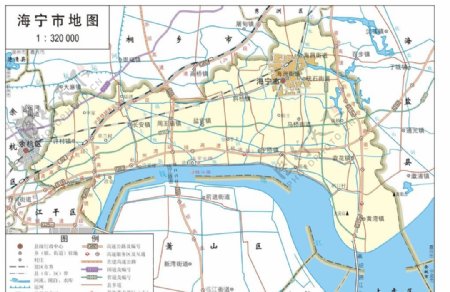 浙江嘉兴市海宁市标准地图32K