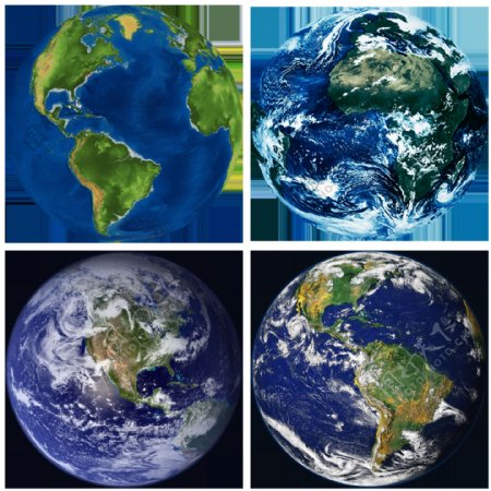 写实风格地球免抠png透明图层素材