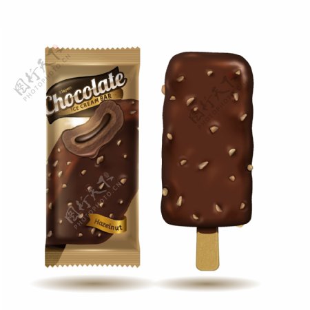 美味的巧克力冰淇淋包装