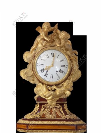 古玩古董漂亮钟表免抠png透明图层素材