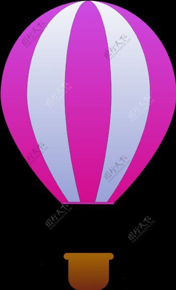 紫色热气球免抠png透明图层素材