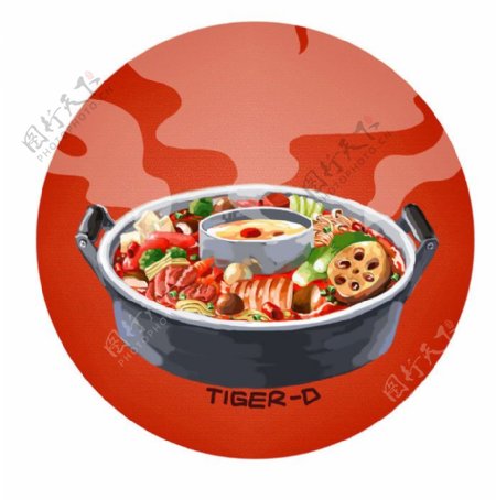 美味火锅菜单素材图片