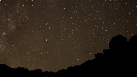 夜晚星空加速变换风景视频素材