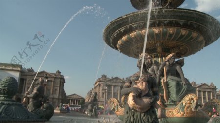 喷泉在协和广场