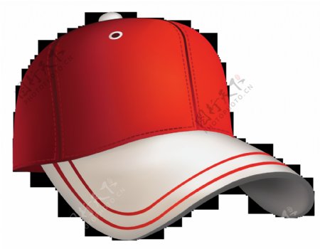 红色鸭舌帽子免抠png透明素材