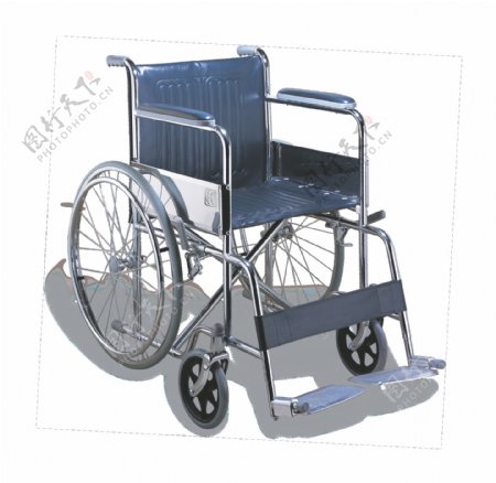 蓝色轮椅免抠png透明图层素材