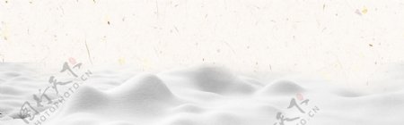 白色雪天立冬banner背景