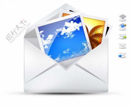 信封和邮件PSD图标素材
