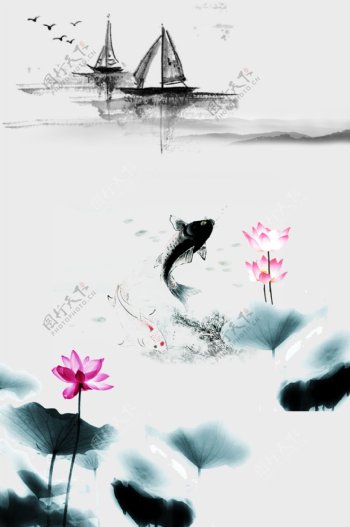 中国风水墨背景设计
