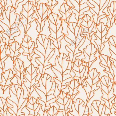 清新温暖橘色线条画壁纸图案
