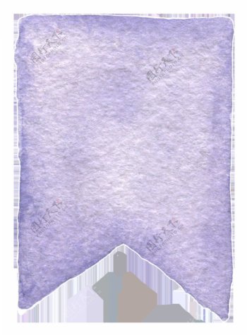 紫色素雅挂饰卡通水彩透明素材