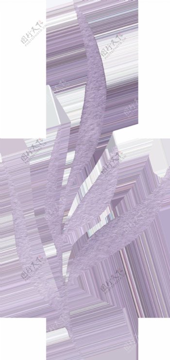 灿紫花束卡通水彩透明素材
