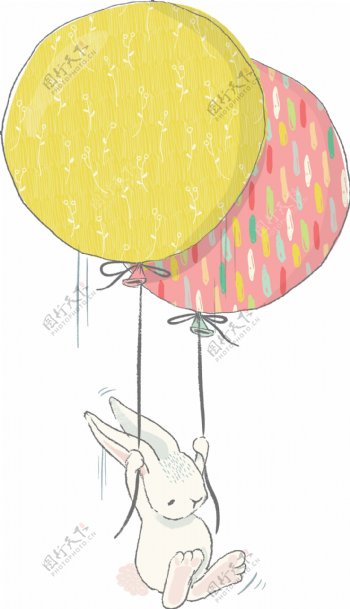 彩斑气球卡通透明装饰素材