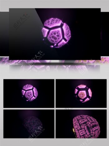 紫色光球特效视频素材