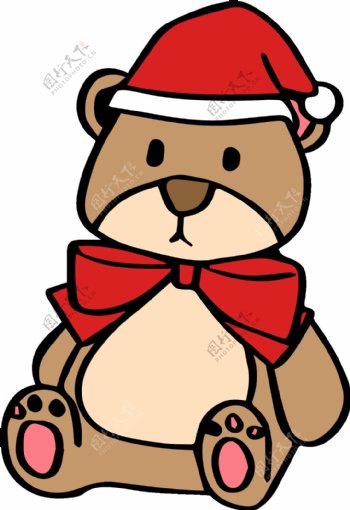 卡通圣诞小熊PNG元素