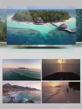 4K航拍马尔代夫旅游宣传视频