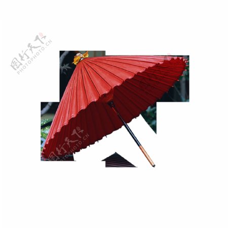 红色雨伞透明素材