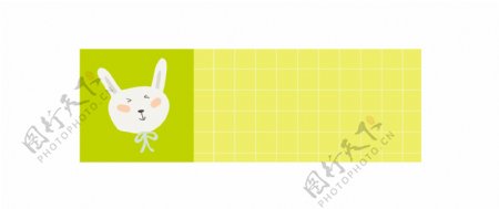 兔子标签矢量素材