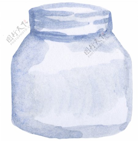 牛奶水瓶透明装饰素材