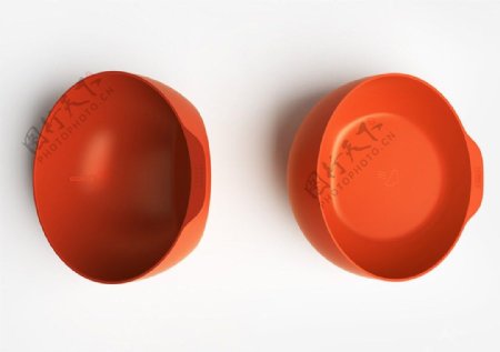 橙色的碗生活用品产品设计JPG