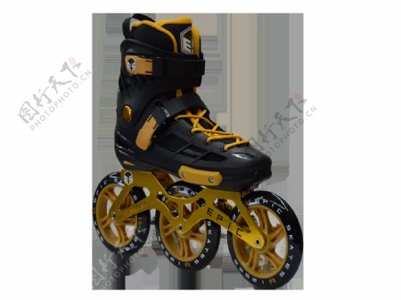 黄色轮子溜冰鞋免抠png透明素材