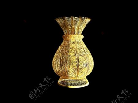 maya黄金瓶装饰品