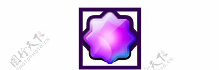卡通紫色水晶饰品png元素