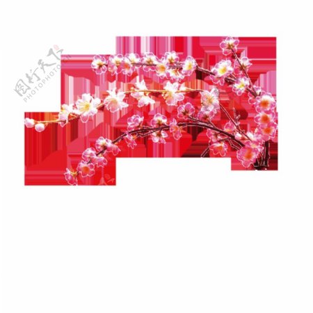 粉色花卉图案PNG