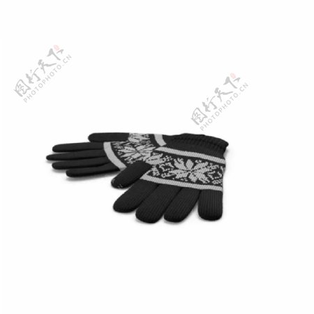 黑色花朵手套设计