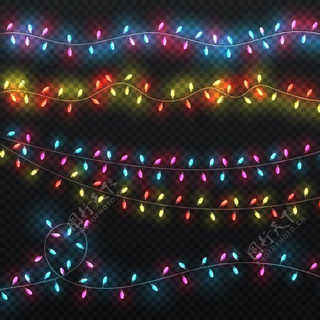 LED灯光装饰ai矢量素材