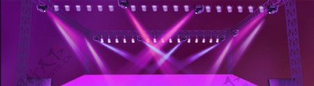 电商紫色舞台灯光背景