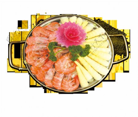 鲜美海鲜火锅产品食物