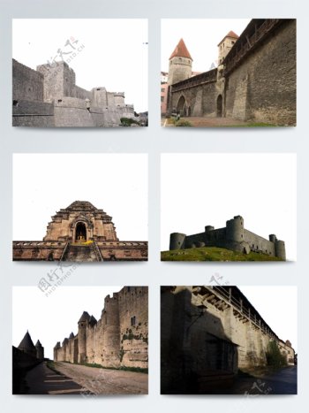 古代欧式风格城墙建筑