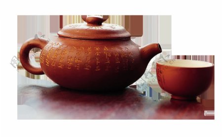 古雅红褐色茶壶产品实物
