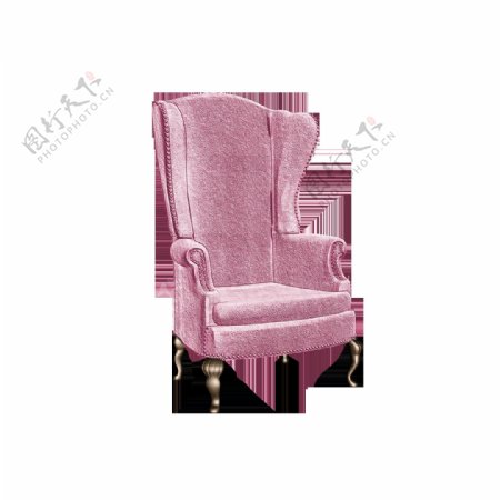 粉色欧式沙发png元素