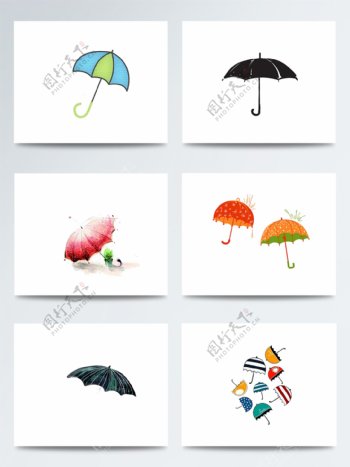 时尚彩色手绘雨伞
