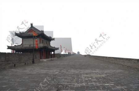 中国古城楼png元素