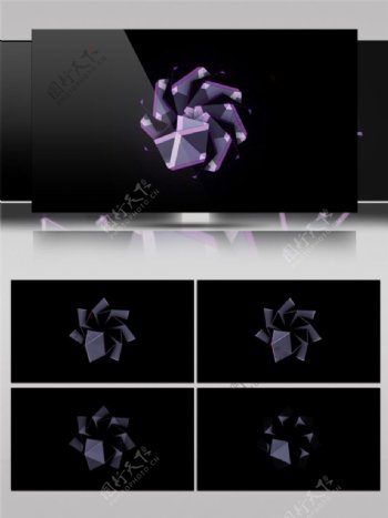 紫色水晶魔方动态视频素材