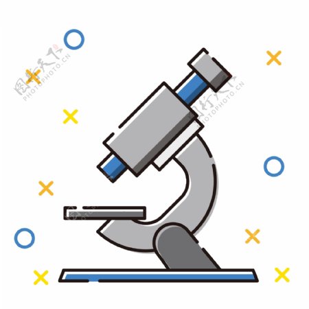 显微镜商务办公商用MBE卡通矢量元素