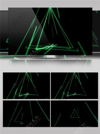 绿色科技三角视频素材